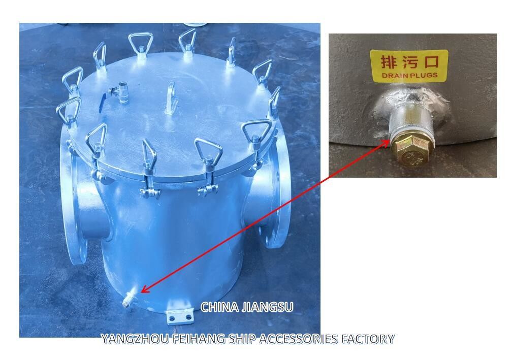 AS250 CB/T497-2012 Maritieme grove waterfilters & Mairine zeewaterstrainer Carbon Steel body, roestvrijstalen filter