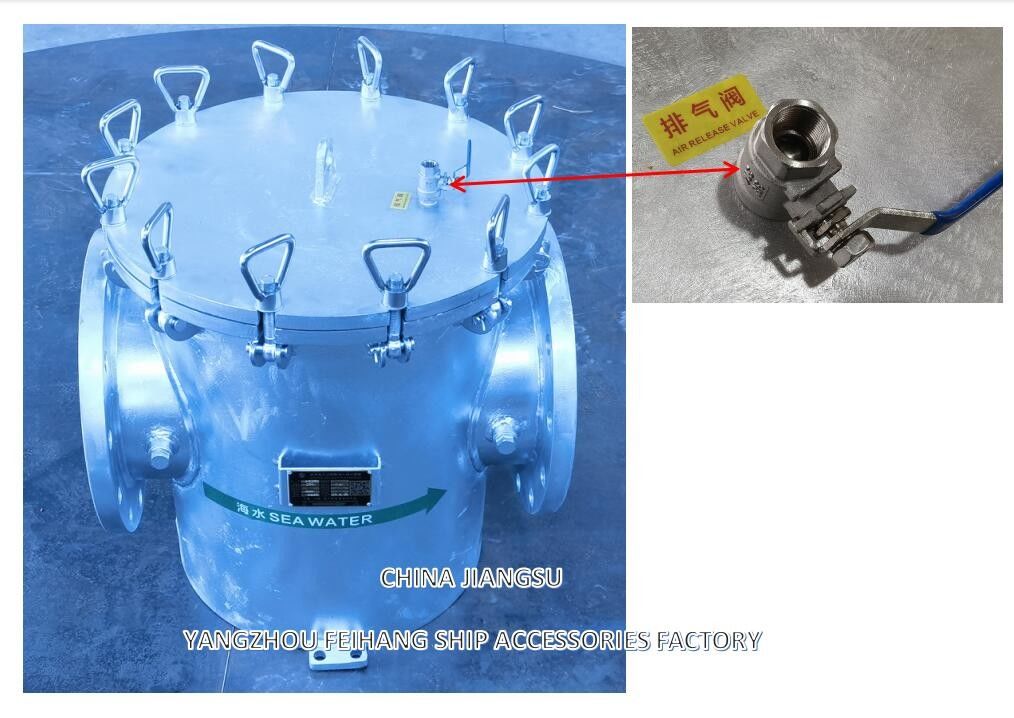 AS250 CB/T497-1994 Maritiem Grob waterfilter Karbonstaal lichaam met variabele roestvrijstalen filterelement