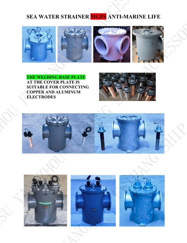 Zeewaterfilter met MGPS-Marine Growth Prevention System Model AS350 CB/T497-2012