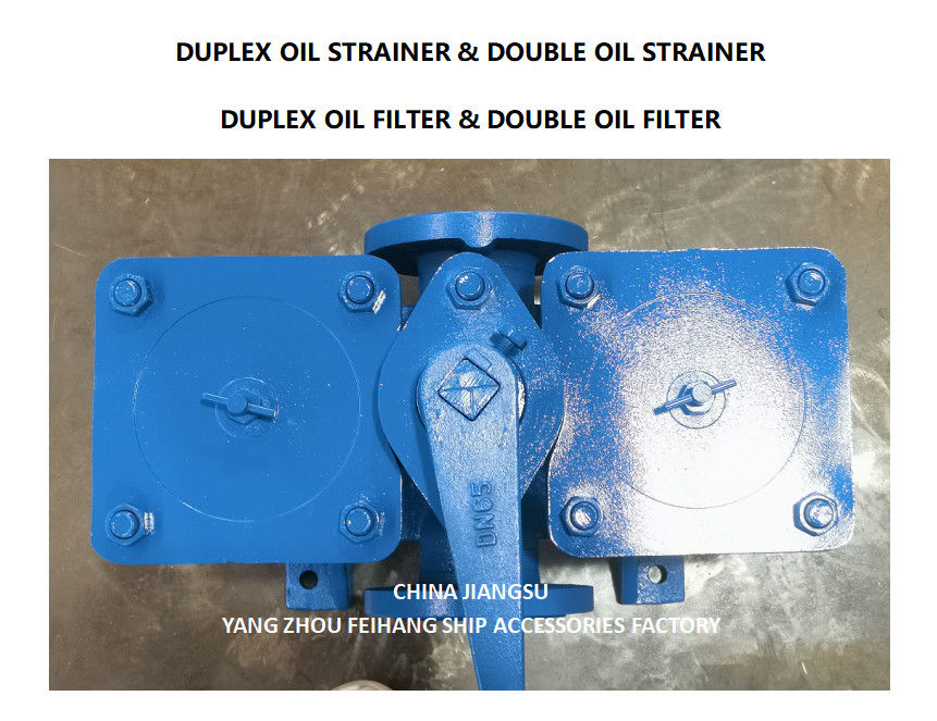 LAGDruk DUPLEX OIL STRAINER MODEL AS65 CB/T425 GEGASTE ijzeren lichaam met filterscherm van roestvrij staal