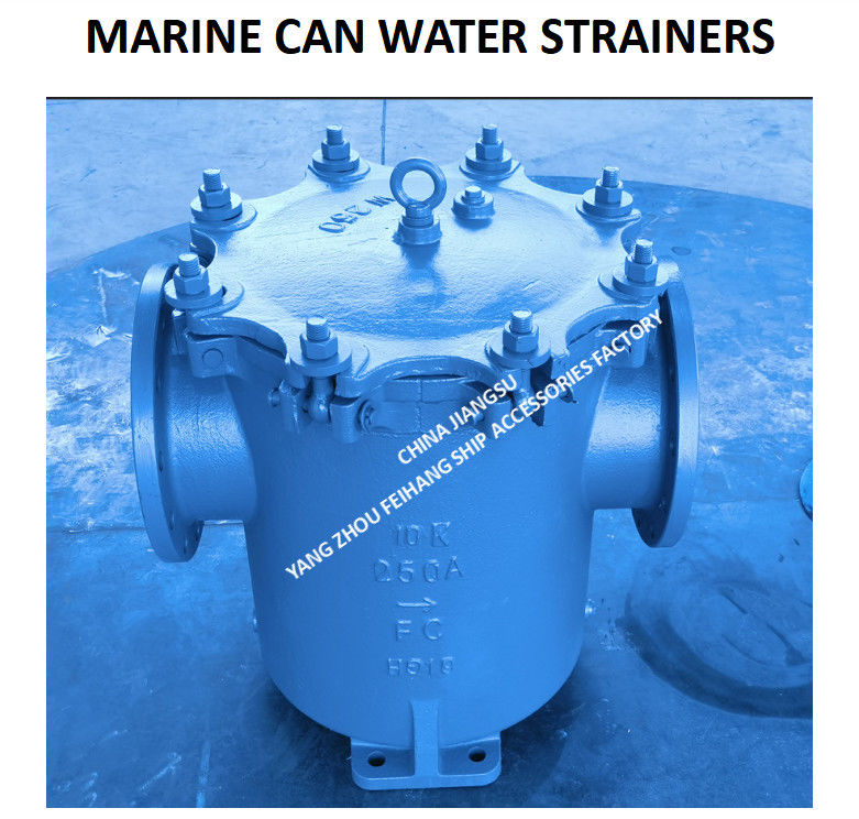 Marine Jis F7121 Flange Cast Iron Can Water Filter Model 5K-300A S-type Filter Mesh 4mm