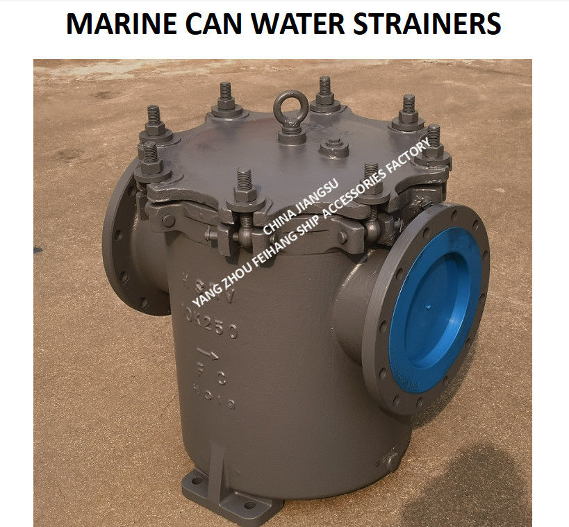 Marine Jis F7121 Flange Cast Iron Can Water Filter Model 5K-300A S-type Filter Mesh 4mm