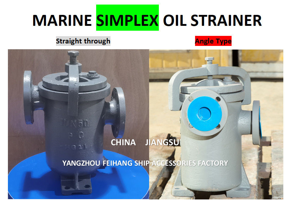 Technische gegevens voor JIS F7209 Simplex-olijstramen en enkelvoudige oliebakfilter - gietijzer en filter - roestvrij staal