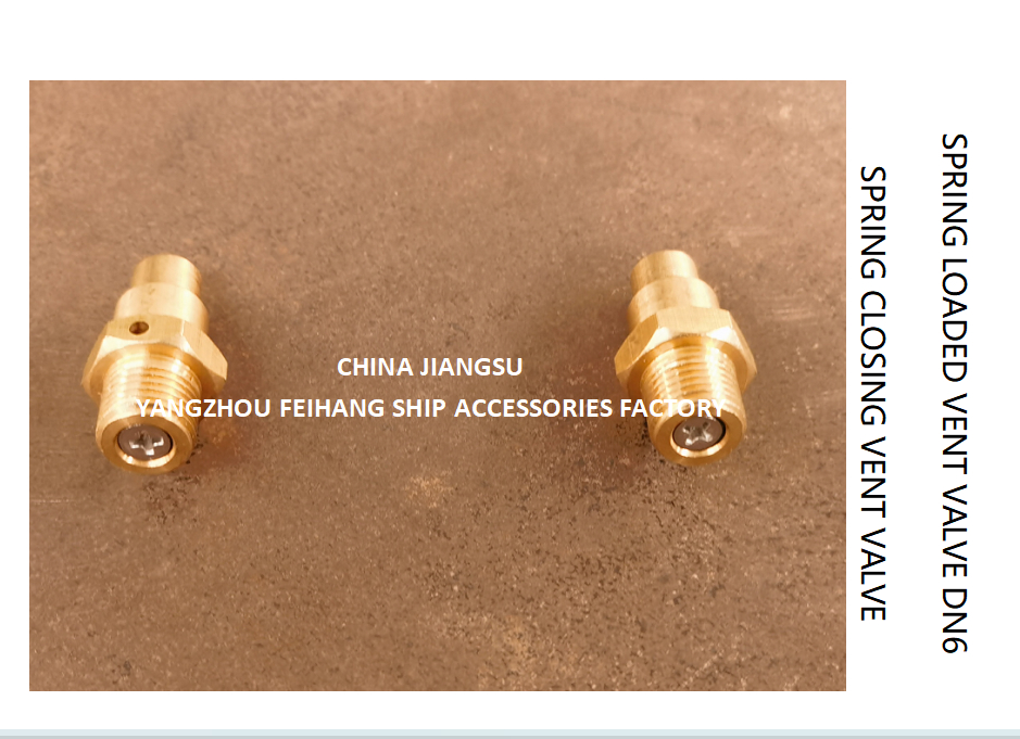 DN6 Brass Spring Loaded Vent Valve with Threaded Ends Compliant to CB/T3778-1999 Standards