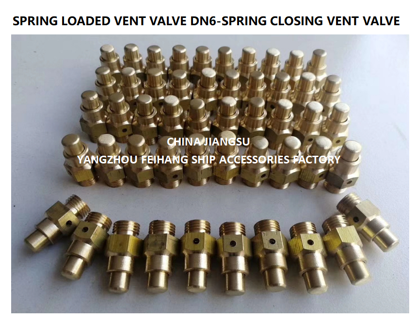 DN6 Spring Loaded Vent Valve with Threaded Ends Compliant with CB/T3778-1999 Standard