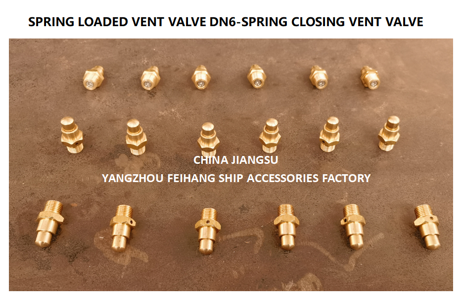 DN6 Spring Loaded Vent Valve with Threaded End Compliant with CB/T3778-1999 Standard