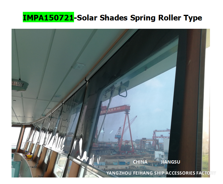 Marine Solar screen roller type blind  & Marine Solar Shade roller blind with cassette box- for Navigation Bridge Windows