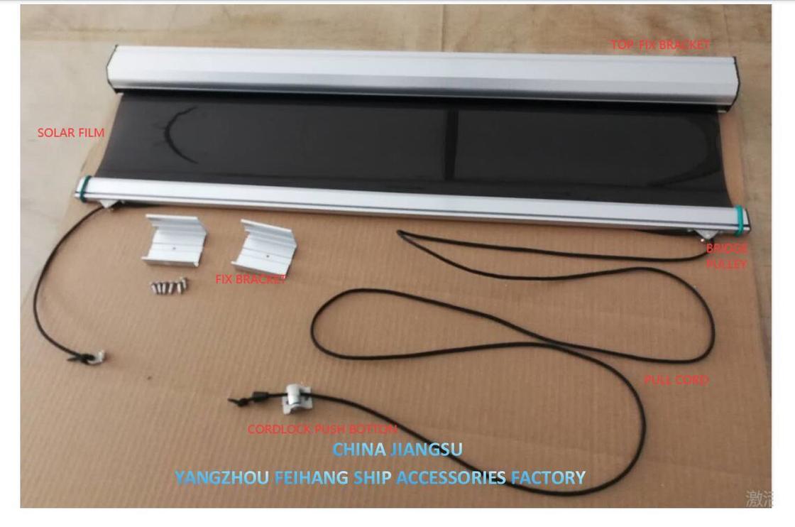 Sun Shading Curtain & Anti-Glare Sunscreens for Ships Navigation Windows Frame Material Alum-Alloy Films Color GOLD,SILVER,GREY,BRONZE