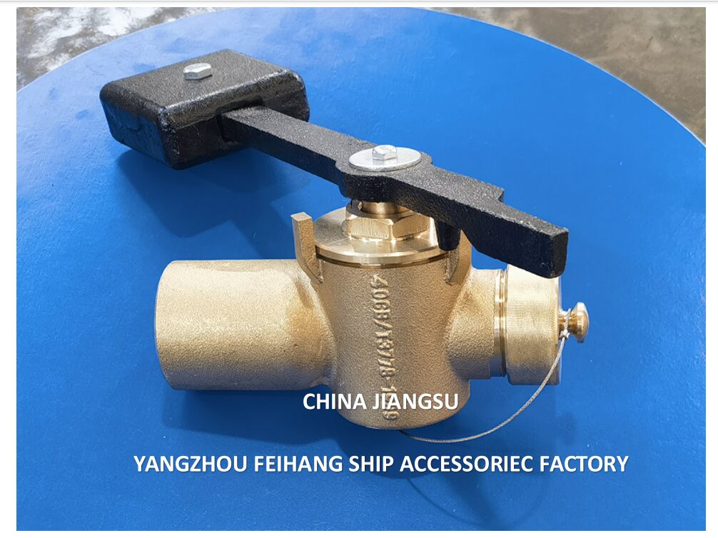 ZONDINGSELF-SLOCKING VALVE MODEL FH-40A CB/T3778 Voor geluidsbuis PN2.5 Materiaal - Koper met BSP-interne draad en 360° draaiende staaf