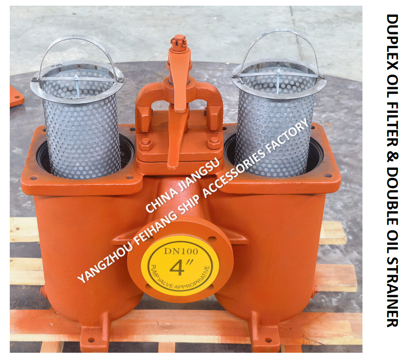 Marine Duplex Oil Strainers FH16100 CBT425& Double Oil Filter Model-FH-AS100 CBT425，PN1,OD-220mm，PCD-180mm,Bolt-8-18mm