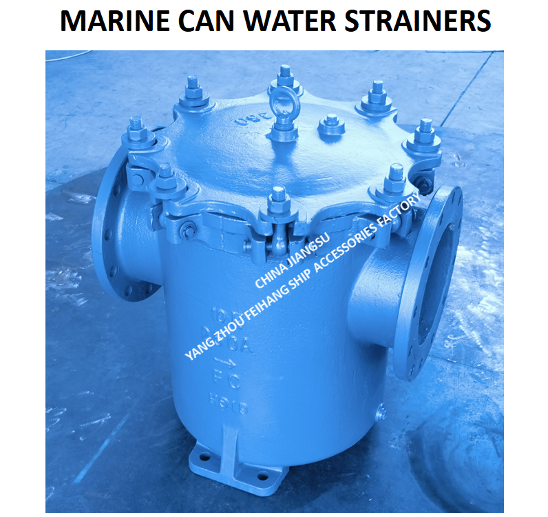 IMPA872011 MARINE CAN WATER STRAINER FH-10K-250A S-TYPE BODY - CAST IRON AND FILTER CARTRIDGE - STAINLESS STEEL