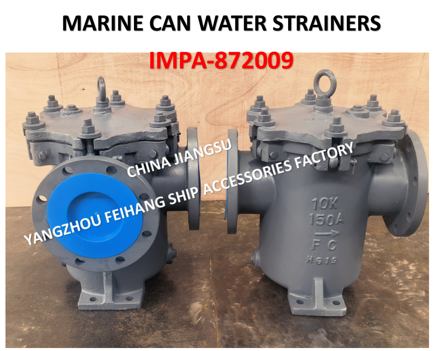 IMPA872009 MARINE CAN WATER FILTER 10K-150A S-TYPE - MARINE CAN WATER STRAINERS 10K-150A LB-TYPE CAST IRON BODY WITH STAINLESS STEEL FILTER CARTRIDGE